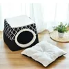 Pet Bed For Cats Dogs Soft Nest Kennel Cave Cat's House Sleeping Bag Mat Pad Tent Pets Winter Warm Cozy s Cat Supplies 220323