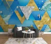 カスタム壁画壁紙HDリビングルームベッドルームテレビ背景3Dゴールデンマーブルモザイクスティック壁紙装飾