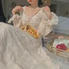 Vintage Fairy Dress Femmes Élégant Designer Robe En Mousseline De Soie À Manches Longues French Party Midi Dress Casual Vêtements Pour Femmes Automne 220423