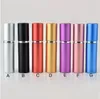 5 ml Mini Spray Parfym Bottle Travel Relable Empty Cosmetic Container Essential Oil Bottle Atomizer Aluminium Refillerbara flaskor