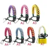 Cordon de sangle de survie du porte-paracord avec anneau de sécurité Bouteille de bouteille de bouteille de bouteille en plastique et carabiner pour 12oz64oz9191417