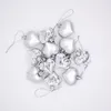 12 piezas Ornamento de corazón de plástico para decoraciones de árboles de Navidad Bolas colgantes de San Valentín Decoración Regalo