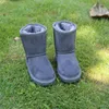 Bottes de neige en cuir de vache pour enfants, chaussures chaudes, imperméables et antidérapantes, mi-baril, U5281, offre spéciale, 2022