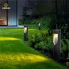 2pack 야외 태양 광 램프 잔디 ​​가벼운 정원 장식 조경 라이트 실린더 마당 안뜰