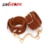 SMSPADE menottes en cuir BDSM Bondage fétiche esclave jouets sexy pour Couples poignets poignets Kit de retenue érotique adulte jeux boutique