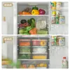 Ящики для хранения продуктов питания холодильник диспенсер кухонный органайзер холодильник сливной корзину фруктовые овощные овощ