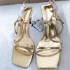 Vestido sapatos de vestido feminino de pé de gama vinícola feminina feminino salto dourado verão verão fino roma sandal casual estreito shones