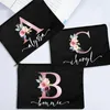 Bolsas cosméticas casos personalizados de nombre personalizado letra impresa bolso de maquillaje organizador de lavado de lavado de la fiesta de boda regalos de la novia organización
