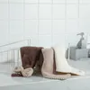 Handduk korall sammet bowknot mjuka handdukar badrum förtjockad absorberande rengöring hand hem kök torkar diskdukar torka trasor