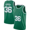 Maillots de basket-ball pour jeunes hommes 0 JaysonTatum 42 Horford 7 Jaylen Brown 36 Marcus Smart Noir Vert 75e Blanc