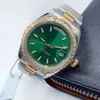 Mens Gold Watch Automatyczny zegarek mechaniczny 41 mm pełny stal nierdzewna Diamentowa ramka wodna odporna na Luminous Watches Montre de Luxe