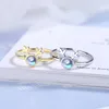 Bröllopsringar toppkvalitet silverpläterad ring för kvinnor smycken charms månsten hjort design flickor guld brud bijou rita22