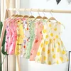 Robes de fille Summer Born Baby Clothes Infant Girl Korean Cute Print Sleeveless Cotton Beach DressPrincess DressesGirl's