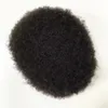 4mm Afro Indian Human Virgin Hair Replacement Hand bunden full spetsman peruk för svarta i Amerika Fast Express Delivery