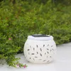 Party Supplies Solar Lights Colorful Hollow Ceramic Landscape Decorative Atmosphere Waterproof Lights