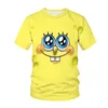 T-shirty męskie śmieszne żółte bob koszulka męska gąbka drukowana 3D Sportswear Cartoon unisex z kapturem Cutmen's