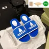 With box sandal xAD Cotton Sponge magic tape Embossed Platform Sandals men women designer slipper beach shoes blue red yellow blac9025000