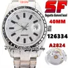 2022 SF ey126334 t126333 A2824 Automatik Herrenuhr i126300 Carbonado Baguette Diamanten Lünette 904L Stahl Iced Out Diamant Armband Super Edition Eternity Uhren