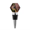 Sublimação em branco Metal Wine Stopper Business Gifts Transferência de calor Bolsa de garrafa de coração DIY Ferramentas domésticas criativas B6