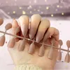 Faux ongles 24pcs Matte Fausse couverture complète Presse sur les pointes d'art à ongles givrées en acrylique