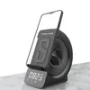 Smartphone Wireless Charger Bluetooth Speaker FM Radio Audio Tf Card Aux Music Player MP3 Clock Alarm Mobile Phone Holder Stent Ep252V