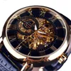 Good quality young luxury mechanical Business watch for Mens fashion watch with PU leather wristband for Drop 220407