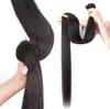 Uzun Uzunluk hair32 34 36 38 40 İnç Toptan Yumuşak Brezilya Saçı Örgüleri İnsan Kılları Uzatma 1B Doğal Siyah Renk 100g/Paket