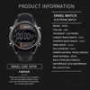 Нарученные часы Big Mens Watch Smael Style Style Водонепроницаемы