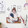 Arazzi Mini adorabile simpatico arazzo da parete appeso cartone animato ragazza camera da letto decorativo soggiorno