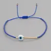 Colorido japonés Miyuki Beads Strands Evil Eye Charm Bracelet para regalo de parejas