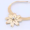 Ensembles de bijoux plaqués en or Dubaï pour les femmes Boucles d'oreilles de bracelet de collier vintage