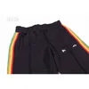 Classic Rainbow Side Sweatpants Casual Pants Designer Loose Men Sports Casual Pants Jogger Side Stripes Solid Joggers Sweatpants Rainbow Trousers Elastic Waist