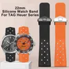 Bracelet de montre en Silicone 22mm, pour TAG Heuer F1 Carlera plongée, bracelet en caoutchouc respirant, ceinture Durable, accessoires de montre