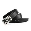 Cinturones clásicos de lujo de alta calidad de 3,8 cm de ancho de acero inoxidable con incrustaciones de diamantes para hombres, cinturón de boda, cuero de ocio, cinturón con hebilla lisa, pantalón 3,8 perforado