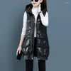 Kvinnor Down Parkas Womens Warm Winter Coat Thicken Loose Cotton Jacket Quilted With Long Streetwear Vest Outwear Luci22
