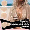 5pc Женские невидимые накладки для подъема груди на наклейки на соски для бюстгальте