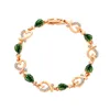 Lien Bracelets Chaîne Femmes Cristal Zircon Amour-Coeur Conception De Mode Bracelet À La Main En Alliage Bijoux Cadeaux PR Vente Raym22