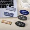 Nome da sublimação Tag Badge Blanks Tag Diy em branco com cantos redondos pinos pinos personalizados personalizados para escritório escolar