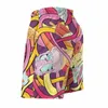 Heren shorts abstract ijsbord grappige voedingsafdruk print beach korte broek mannen elastische taille patroon zwembroekbroek's mannen's mannen