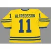 Nik1 11 DANIEL ALFREDSSON 2002 Team Sweden Maglia da hockey da uomo Ricamo cucito Personalizza qualsiasi numero e nome Maglie