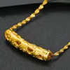 Collane con ciondolo Collana girocollo cuore color oro puro all'ingrosso per le donne Fashion 24k Filled Wedding 45cmCollane con ciondoloPendente