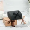 10 Stück quadratische Kraftpapier-Box, Kartonverpackung, Valentinstag, Hochzeit, Ostern, Party, Geschenk mit Bändern, Süßigkeiten-Aufbewahrung 220427