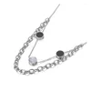 Colliers Original Double couche ronde pendentif collier pour femmes en acier inoxydable bohême acrylique coquille tour de cou N20134 Heal22