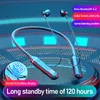 Neck-type bluetooth Earphones with digital display function large-capacity mobile phone wireless in-ear sports stereo earplugs