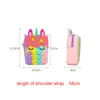 Case Push Sensory Tiktok Bretelle Shoulder DHL Straps Bubble Finger Toys Phone Pouch Coin Change Fidget Purse Unicorn Decompression Toy Fpbj