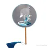 Love Wangyiruo Round brodered Silk Fan Craft Gift Home Decoration Hanfu Animation Tillbehör Kinesisk stil Handhållen 220505