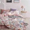 Multic Color Leaf Birds Print Bedding Set Luxury Egyptian Cotton Soft Queen King Size Sets Bed Sheet Duvet Cover Set