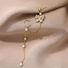 Stud en 2022 Koreli Modaya Modaya Kelebek Küpe Kadınlar Charm Fashion Lady Pearl Ear Clip Düğün Gelin Kadın Mücevher Hediye Moni22