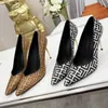 2022 Spring Fashion Womens High Stiletto Heel Pump Shoes Ladies Designer Luxury Pointed Toe Slip On Sexy Business Dress Shoes