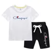 Kids Boys Girl Summer Clothes Outfits Toddler Solid Clothing Sets Cotton Pullover T-shirt Pants Essentials Crewneck Playwear Tracksuit Suits